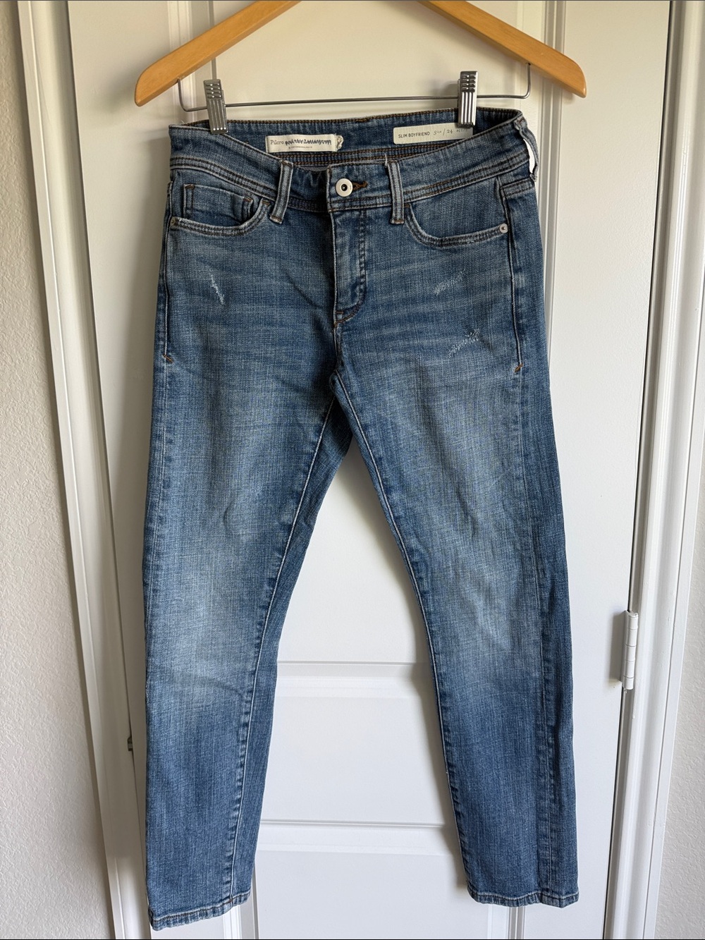 Pilcro and the Letterpress Medium Wash Skinny Jeans